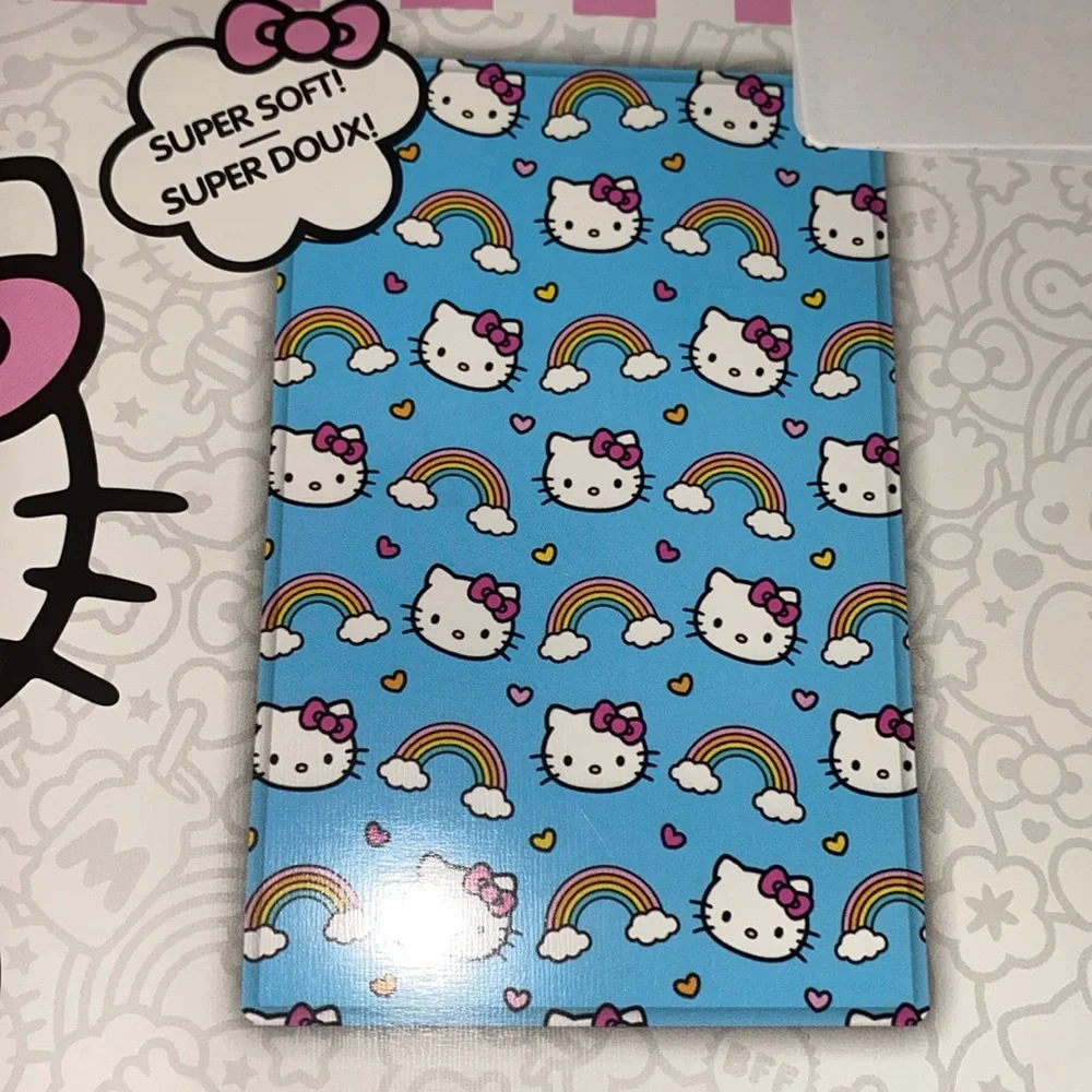 Hello Kitty Blue Rainbow Plush Twin Blanket